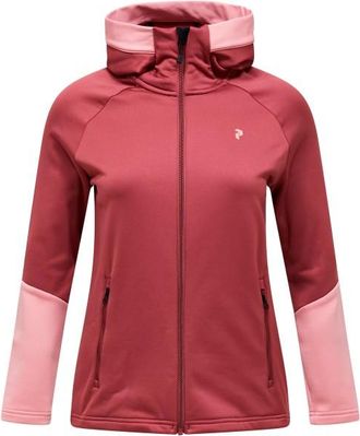 Peak Performance Rider Essentials Zip Hood Fleecejacke f&uuml;r Damen | rot