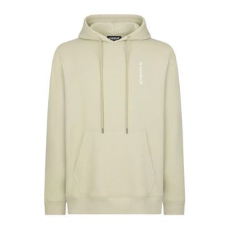 Dondup Hoodies & sweatvesten, Heren, Beige, S, Verticale Logo Hoodie Regular Fit