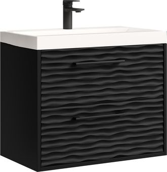 Badplaats Conjunto De Muebles De Ba&ntilde;o Etna 01 60 Cm - Negro Mate - Mueble
