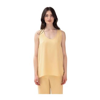 P.A.R.O.S.H. P.a.r.o.s.h., Dames, Tops, Geel, Maat: XL Poliester