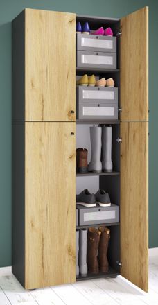 ebuy24 Xl Madera Mueble De Zapato Grande Lona 5 70x184x40 - Vcm