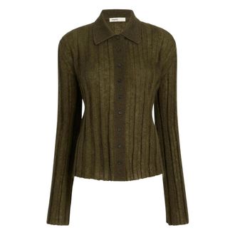Khaite Meadow Cardigan - Dames - Truien - Groen - Maat: L Zijde