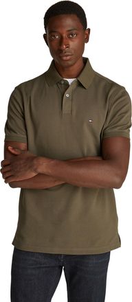 Tommy Hilfiger Mens Short Sleeve 1985 Regular Fit Polo Shirt, Green (Army Green), XS
