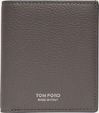 Tom Ford Mens Grained Leather T Line Bifold Card Holder