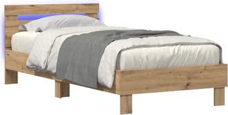vidaXL Estructura De Cama Roble Artisan 80 X 200 Cm Vidaxl