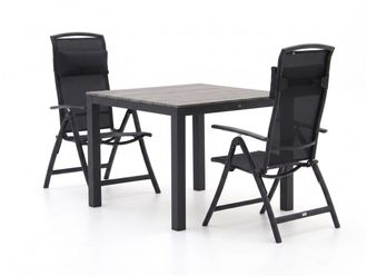 Forza Furniture Forza Capri/Fidenza 90cm dining tuinset 3-delig verstelbaar