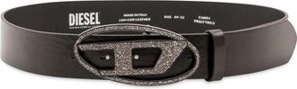 Diesel B-Guarantee Riem - Dames - Riemen - Zwart - 80 CM - Leer - Accessoires