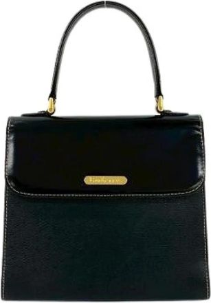 Burberry Pre-owned Handbags, female, Black, Size: ONE SIZE Pre-owned Leather Mini Handbag