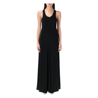 Isabel Marant Maxi Dresses, female, Black, M, Black Satin Flowing Dress