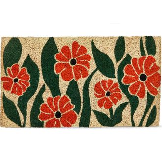 Tag Orange Flower Coir Mat Multi Coir Everyday at Nordstrom, Size Medium