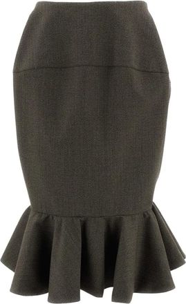 Jacquemus Falda Midi Palmier - Skirts - Mujer - Marr&oacute;n - S