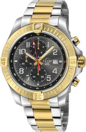 Gevril Group T38 Chronograph Quartz Grey Dial Mens Watch 42804B