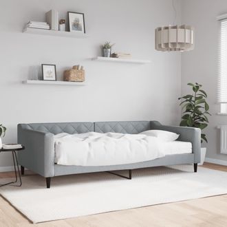 vidaXL Set De Muebles De Jard&iacute;n 4 Piezas Bamb&uacute; Y Cojines Gris Claro Vidaxl