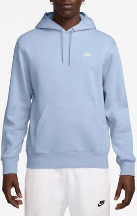 Nike Club Fleece Pullover Hoodie in Hydrogen Blue/White at Nordstrom Rack, Size Xx-Large
