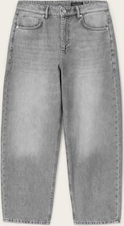 AllSaints Cotton Curve Barrel Leg Denim Jeans, Size: 28