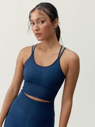 Born Living Yoga Top India Sailor Blue