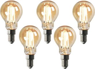 LUEDD Luedd - Set di 5 Lampada Smart E14 dimmerabile in Kelvin led P45 goldline 4.9W 470 lm 1800-4000K