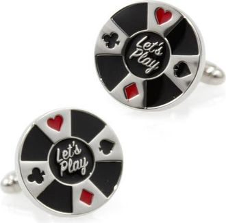 Cufflinks Inc. Poker Chip Cuff Links in Black at Nordstrom