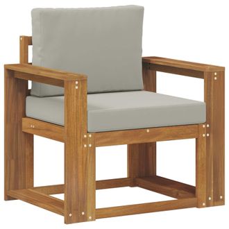 vidaXL Sof&aacute; De Exterior Madera De Acacia S&oacute;lida Y Poli&eacute;ster Vidaxl