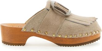 JEJIA Seberg Mule - Dames - Muiltjes - Grijs - 36 EU - Leer - Schoenen