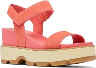 Sorel Joanie IV Y Strap Wedge Sandal in Coral Blossom/Gum at Nordstrom, Size 10.5
