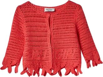 Blugirl Stijlvolle Cardigan voor Vrouwen - Dames - Vesten - Oranje - S - Truien & Vesten