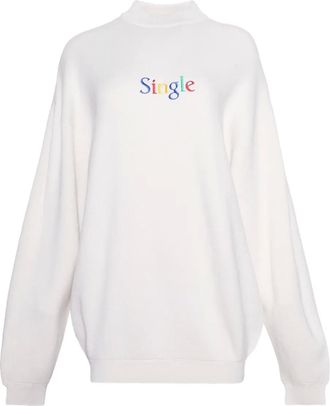 VETEMENTS Felpa con ricamo - Bianco