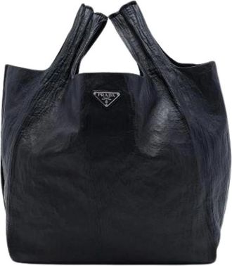 Prada Pre-owned Vintage Tote Bag - Dames - Vintage Shopper - Zwart - ONE Size - Leer - Vintage