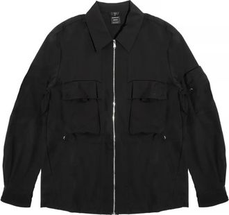 Oakley Zwarte Full Zip Jas Sportieve Stijl - Heren - Windbreakers - Zwart - L - Fitness