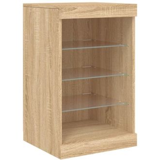 vidaXL Sideboard with led Lights Sonoma Oak 41x37x67 cm Vidaxl