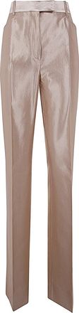 Tom Ford Womens Woven Flared Trousers - Tan viscose - Size EU 36 (Womens)