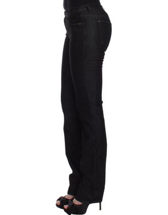Ermanno Scervino Womens Black Slim Jeans Denim Pants Skinny Leg Stretch Cotton