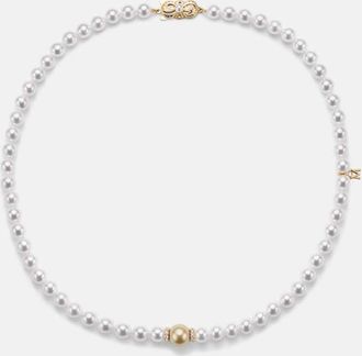 Mikimoto Collana in oro 18kt con perle e diamanti
