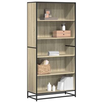 Berkfield Home Bookcase Sonoma Oak 80.5x35x170.5 cm Engineered Wood in Brown