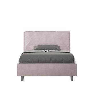ITYhome Ityhome - Letto Una Piazza E Mezza Rivestito In Microfibra Con Cuscini Xl - Antea Large - Colore: Glicine - Tipologia Letto: Senza Rete - Dimensione R