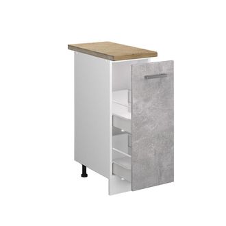 Vicco Armario De Farmacia R-line, Hormig&oacute;n, 30 Cm, Et Roble