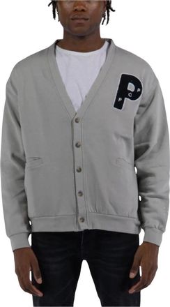 Pop Trading Company Uomo, Maglie, Grigio, L, new