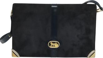 Celine Navy Suede Shoulder Bag (Pre-Owned)