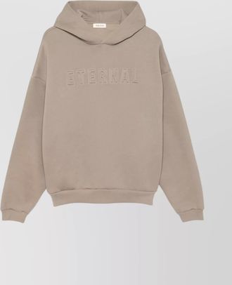 Fear of God oversized hooded sweatshirt with ribbed finish