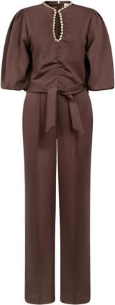 Aaiko Dames, Jumpsuits & Playsuits, Bruin, Maat: M Viscose