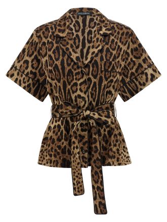 Dolce & Gabbana Brown Silk Womens Blouse