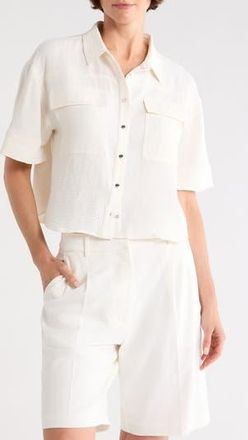 DKNY Washer Camp Shirt in Coconut at Nordstrom Rack, Size Xx-Large