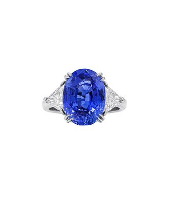 Diana M. Jewels Fine Jewelry Platinum 8.52 Ct. Tw. Diamond & Sapphire Ring