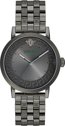 Versace Albireo Mens Gun Watch VE0T00625 - Dark Grey Stainless Steel - One Size