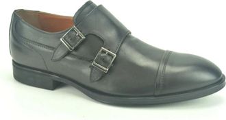 Nero Giardini Zwarte Geklede Loafers met 2 Gespen - Heren - Loafers - Zwart - 42 EU - Leer - Schoenen