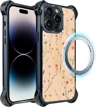 OEM Funda Ibizu Dropguard Ultra Para Iphone 14 Pro Max Con Magsafe, Color Pastel Bloom, Coral Meadow