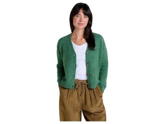 Toad&Co Toddy Cardigan Womens Sweater Ivy : XL, Nylon/Wool