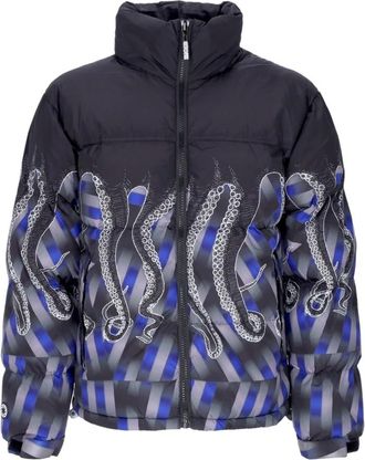 Octopus Zwarte Dazzle Puffer Jas - Heren - Gewatteerde jassen - Veelkleurig - XL - Polyester - Jassen