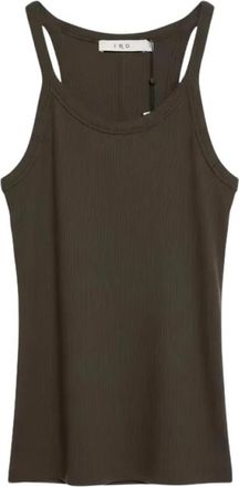 Iro Palisso Top - Dames - Tops zonder mouwen - Groen - M - Katoen - Tops