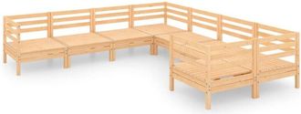 vidaXL Juego De Muebles De Jard&iacute;n 8 Piezas Madera Maciza De Pino Vidaxl